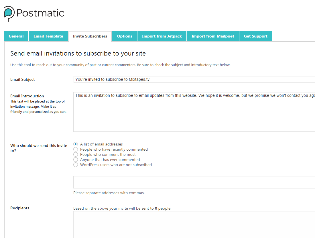 postmatic wordpress email plugin