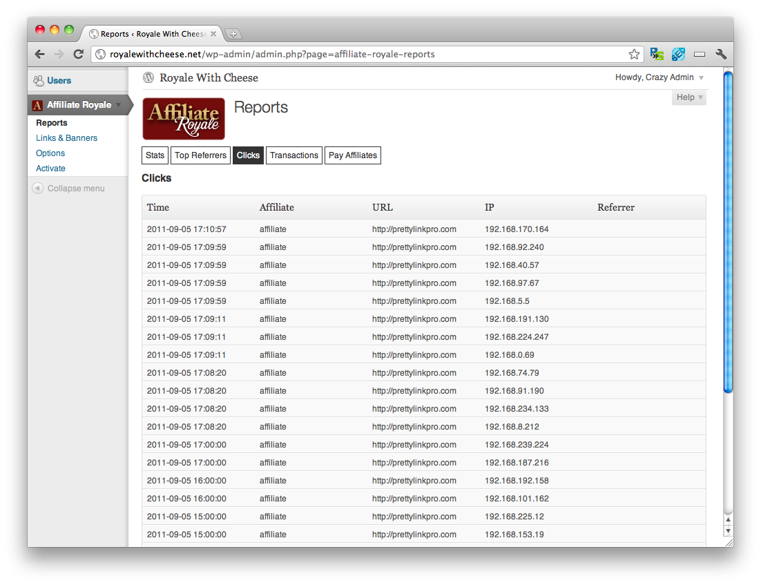 WordPress affiliate program plugin