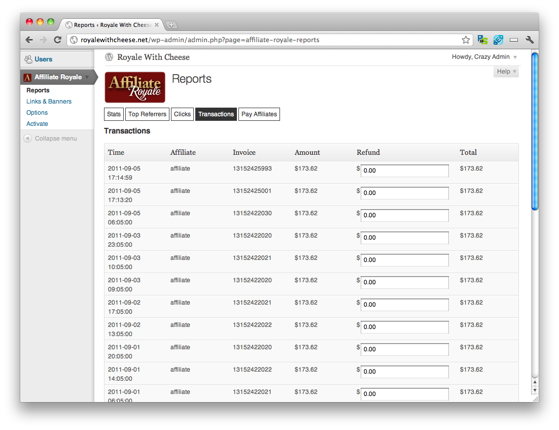 WordPress affiliate program plugin